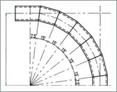 Design for pipe elobws(22.5 degree)