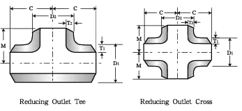 pipe tee and pipe cross